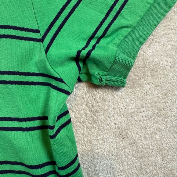 Polo Ralph Lauren Men's Green Striped Short Sleeve Polo Shirt Size Medium - Picture 5 of 7